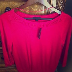 NWT 3/4 length Worthington Hot Pink sweater